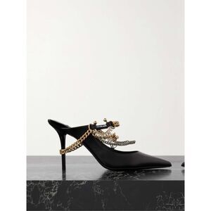 JIMMY CHOO + Jean Paul Gaultier Bing 90 embellished leather mules US 7 $2450